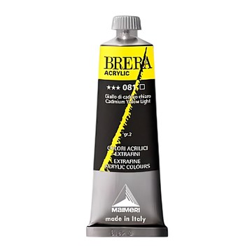 MAIMERI BRERA 超細緻壓克力顏料 S2 #081CADMIUM YELLOW LIGHT M0806081 淺鉻黃  60ml  1條