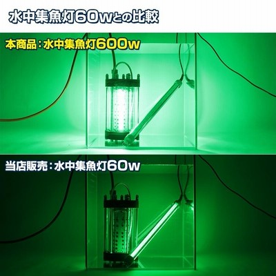 集魚灯 水中 ライト グリーン 100v AC専用 600w 水中集魚灯