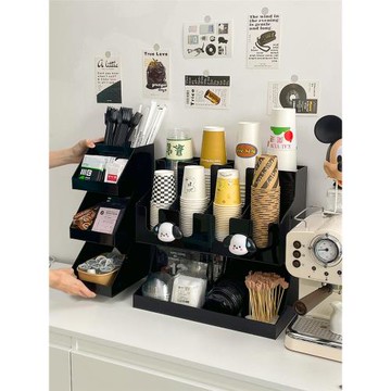 一次性杯架紙杯架茶水間奶茶咖啡店紙杯桶取杯器收納盒置物架杯子