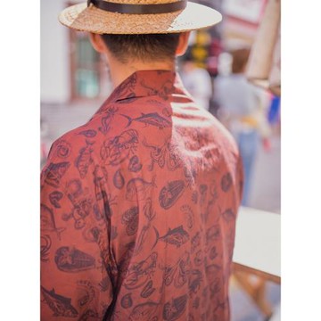 出差夏威夷原創三千米短袖襯衫日系寬松夏季短袖aloha衫復古雅痞