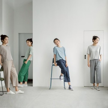 露營4色防曬防皺八分寬褲 dupont sorona防皺材質 P190126