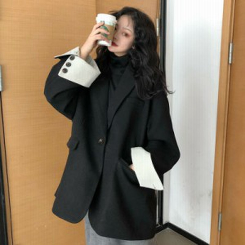 ジャケット レディース 春 テーラードジャケット レディース 春 オーバーサイズ ゆったり シングル ブラック 黒 ホワイト 白 フォーマル 通販 Lineポイント最大1 0 Get Lineショッピング