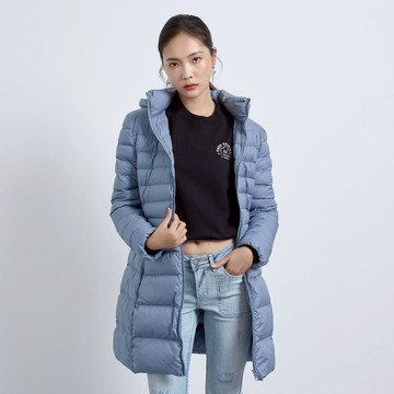 【ERSS】女裝 羽絨外套 長版外套 羽絨外套女 女生外套 中長版 土耳其藍 【K10181】