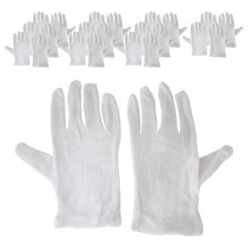 樂麥 作業手套 Set 12雙 棉質  白色