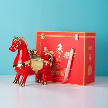景德鎮陶瓷酒瓶創意生肖馬空瓶子3斤裝馬到成功裝禮盒裝密封酒罐