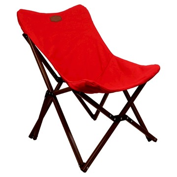 Nuit 努特 舒適天堂 帆布鋁合金小川椅  1個  櫸木紋 紅色