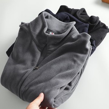 有大碼出口單！雙面搖粒絨外貿男裝工廠剪標秋冬立領休閑夾克外套