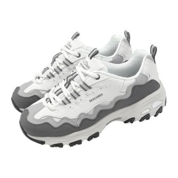 Skechers 休閒鞋 D Lites 女鞋 白 灰 緩衝 拼接 老爹鞋 150725LTGY