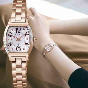 SEIKO 精工 LUKIA 幸運四葉草 酒桶型鑽石珍珠貝女錶-21mm(SSWA016J/4N30-01D0K)