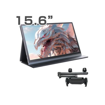 【贈鋁合金質感名片夾】15.6型IPS可攜式外接螢幕-車用支架組(Switch外接螢幕/Type-C/車用組)