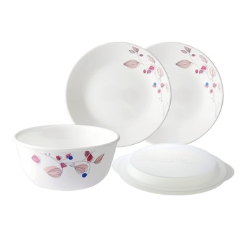 【美國康寧 CORELLE】 嫣紅微風3件式單人餐具組-D02