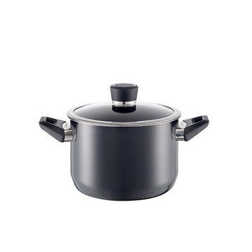 德國 SIEGWERK Urban Line 琺瑯淺湯鍋 20cm_亞光黑