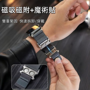 快拆磁吸扣 鈦合金 尼龍錶帶 適用 Apple Watch S11 10 9 SE 44/45/49MM 42/46MM