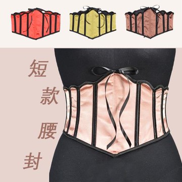 短款復古魚骨腰封女裝飾搭配裙子束腰綁帶外搭收腹腰封收腰細腰
