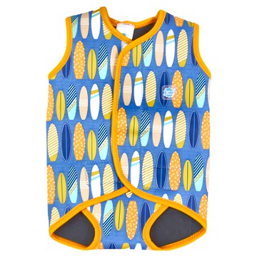 Splash About 包裹式保暖泳衣 Baby Wrap 柔軟保暖Neoprene潛水專用面料  L  衝浪小子 藍色 + 橘色