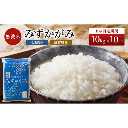 ふるさと納税 米 定期便 10ヶ月 みずかがみ BG無洗米 10kg  令和5年 ふるさと応援特別米 無洗米 お米 こめ コメ おこめ 白米 10回 お楽しみ 滋賀県豊郷町