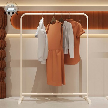 特惠/附發票 落地衣架 衣帽架 衣架 服裝店專用展示架落地式奶白色鐵藝貨架陳列童裝女裝店掛衣桿工廠直銷 全館折扣 售後保障 m572