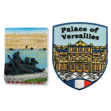 造型布貼＋磁鐵【2件組】 法國凡爾賽宮冰箱磁貼＋法國 凡爾賽宮背膠補丁 旅遊磁鐵 外國地標磁鐵 冰箱貼 生活家居磁鐵 _廠商直送