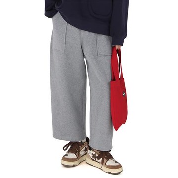 嬉游記原創2026冬新款460g重磅抓毛九分褲女寬松保暖小個子哈倫褲