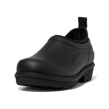 FitFlop WONDERCLOG NEON-POP WATERPROOF RUBBER CLOGS輕量雨鞋-女(靓黑色)