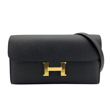 Hermes Constance to go epsom皮 H扣長夾/斜背兩用包（金扣/黑） -廠商直送