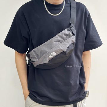 THE NORTH FACE 灰黑 拼接 腰包 NM72304