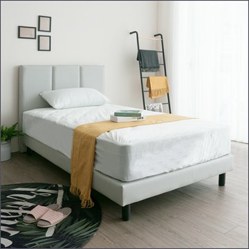 3.5尺床頭+床底+乳膠獨立筒床墊三件組 皮革床組 貓抓皮床台【101SET010A】Leader傢居館