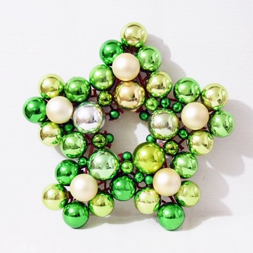 圣誕節裝飾場景布置五角星圣誕球掛件公司墻面家用店鋪窗戶裝飾品