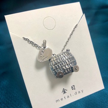 925銀兔仔燈籠頸鏈