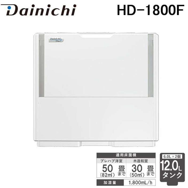 ダイニチ工業 HD-1800F-W 加湿器 気化ハイブリッド式加湿器 HDシリーズ