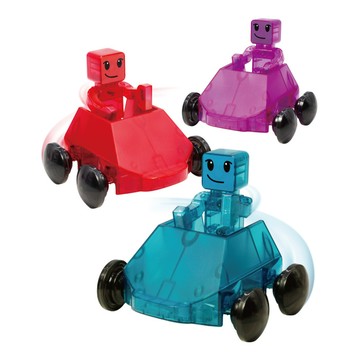 Magna-Tiles 磁力積木-魔幻磁力奔馳系列-魔幻小飛車6片