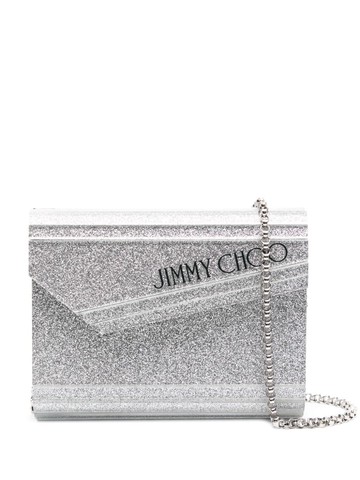 Jimmy Choo - Candy glitter-detail clutch bag - women - Plastic - One Size - Grey