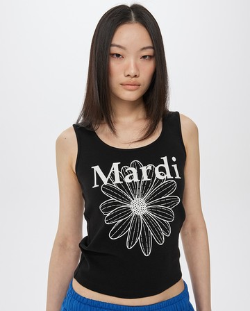 MARDI MERCREDI 背心 黑色 經典小雛菊 圓領 TANK SCOOP NECK FLOWERMARDI