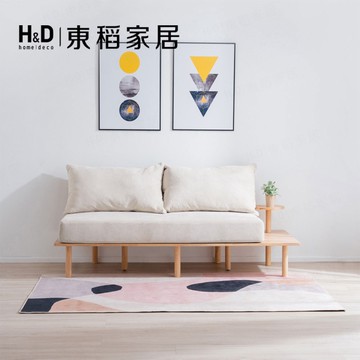 【H&D東稻家居】自然木語-原木情侶二沙發/DIY自行組裝