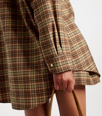 Miu Miu Plaid oversized virgin wool shirt