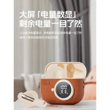 復古高顏值藍牙耳機無線智能降噪超高音質半入耳運動跑步2025新款