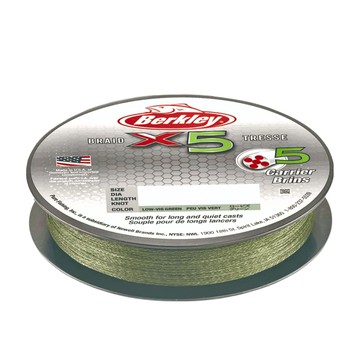 Berkley X5 五股編織 PE線 編織線 PE線 5股 X5B3308-22 LVGRN  300m  1.0號  1個