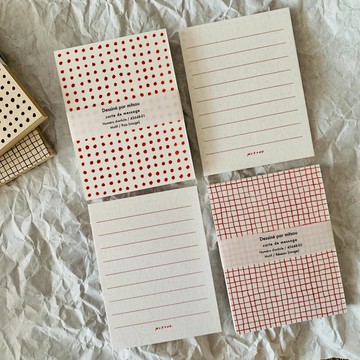 【倉敷意匠】mitsou - 凸版印刷小卡 20枚入 : 紅色