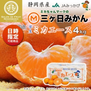 [予約 2023年 11月10日-12月20日の納品] 三ケ日みかん 早生 ミカエース 約 4kg 静岡県産 上級品 JAみっかび 早生 産地箱　 冬ギフト お歳