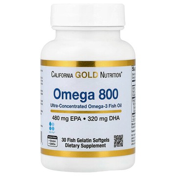 California Gold Nutrition, Omega 800 超濃縮 Omega-3 魚油，KD-Pur® 甘油三酯形式，30 粒魚明膠軟膠囊（每粒軟膠囊 1,000 毫克）