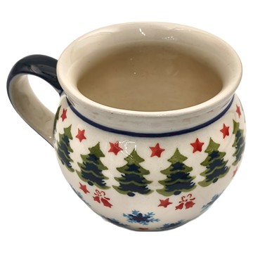 ZAKLADY CERAMICZNE BOLESLAWIEC 胖胖杯 320ml 陶瓷材質  聖誕圖案  1個