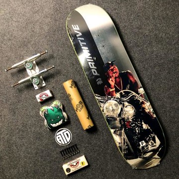 美國進口primitive滑板板面組裝雙翹板專業板成人8.0黑2pac合作款