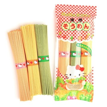 KANESU KT 3種蔬菜素麵條 3包組(300g/包 日本原裝進口)