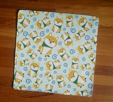 台灣二重紗手帕=大頭柴柴=淺湖水綠