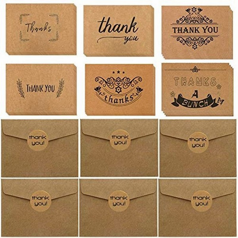 Jahemu 感謝カード グリーティングカード メッセージカード ありがとうカード ミニ カード封筒 挨拶状封筒 Thank You ステッ 通販 Lineポイント最大0 5 Get Lineショッピング