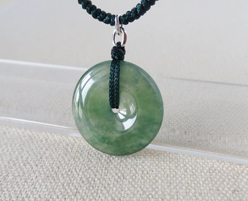 本命年【歲歲平安】冰飄花翡翠絲光編織項鍊*SF10*招財、開運