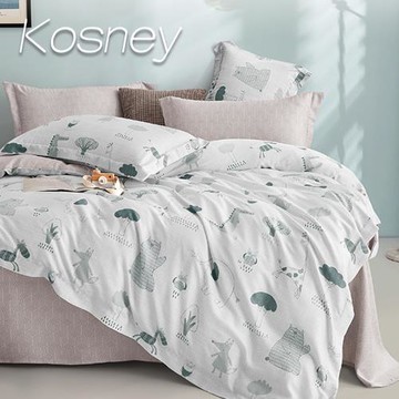 KOSNEY  奇妙慶典  單人100%天絲TENCEL三件式兩用被床包組