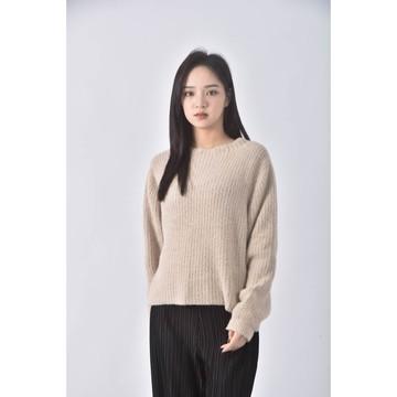 (L) mo bo毛絨棕色長袖上衣二手衣