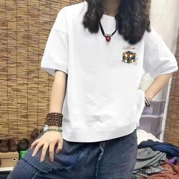 【台灣现貨】100%純棉 短袖女 oversize T恤女 短袖上衣 短袖T恤 大尺碼上衣 美式上衣 潮牌衣服 夏季上衣