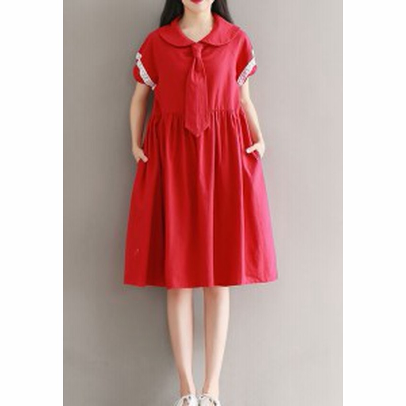 ドールカラータイ半袖切り替え乃木坂風ミディワンピース 通販 Lineポイント最大1 0 Get Lineショッピング